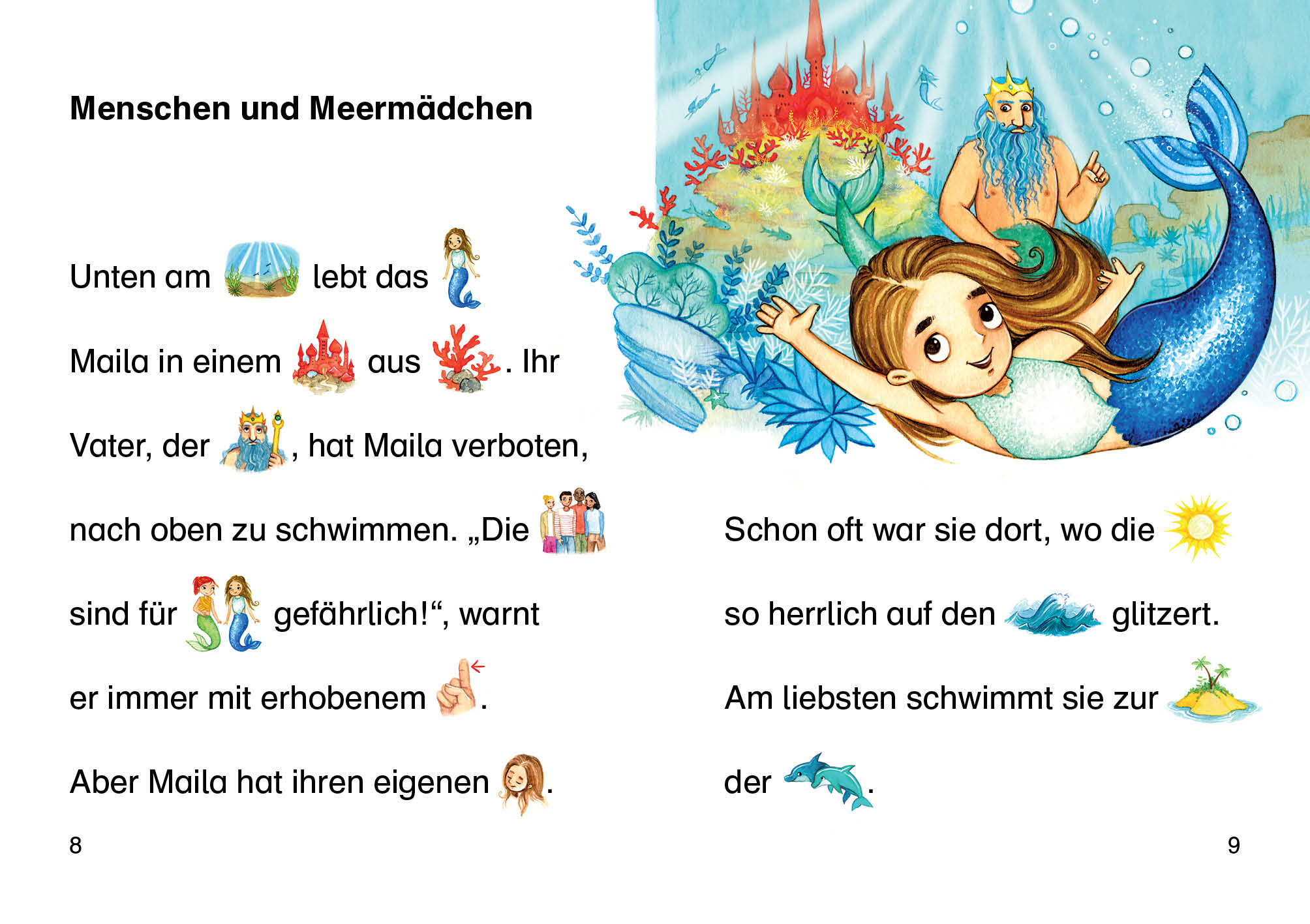 Beispielinhalt (Bild) Bildermaus - Meermädchengeschichten