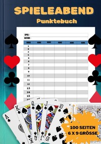 Vorderes Coverbild SPIELEABEND | Punktebuch | Spielebuch | Notizbuch