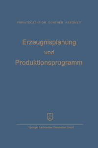 Vorderes Coverbild Erzeugnisplanung und Produktionsprogramm