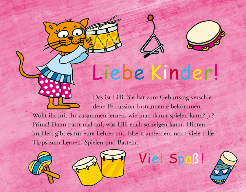 Beispielinhalt (Bild) Lillis Percussionschule (mit CD)