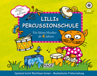 Vorderes Coverbild Lillis Percussionschule (mit CD)