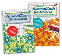 Vorderes Coverbild Ausmalbuch für Senioren Bd. 1 u. 2 im SET