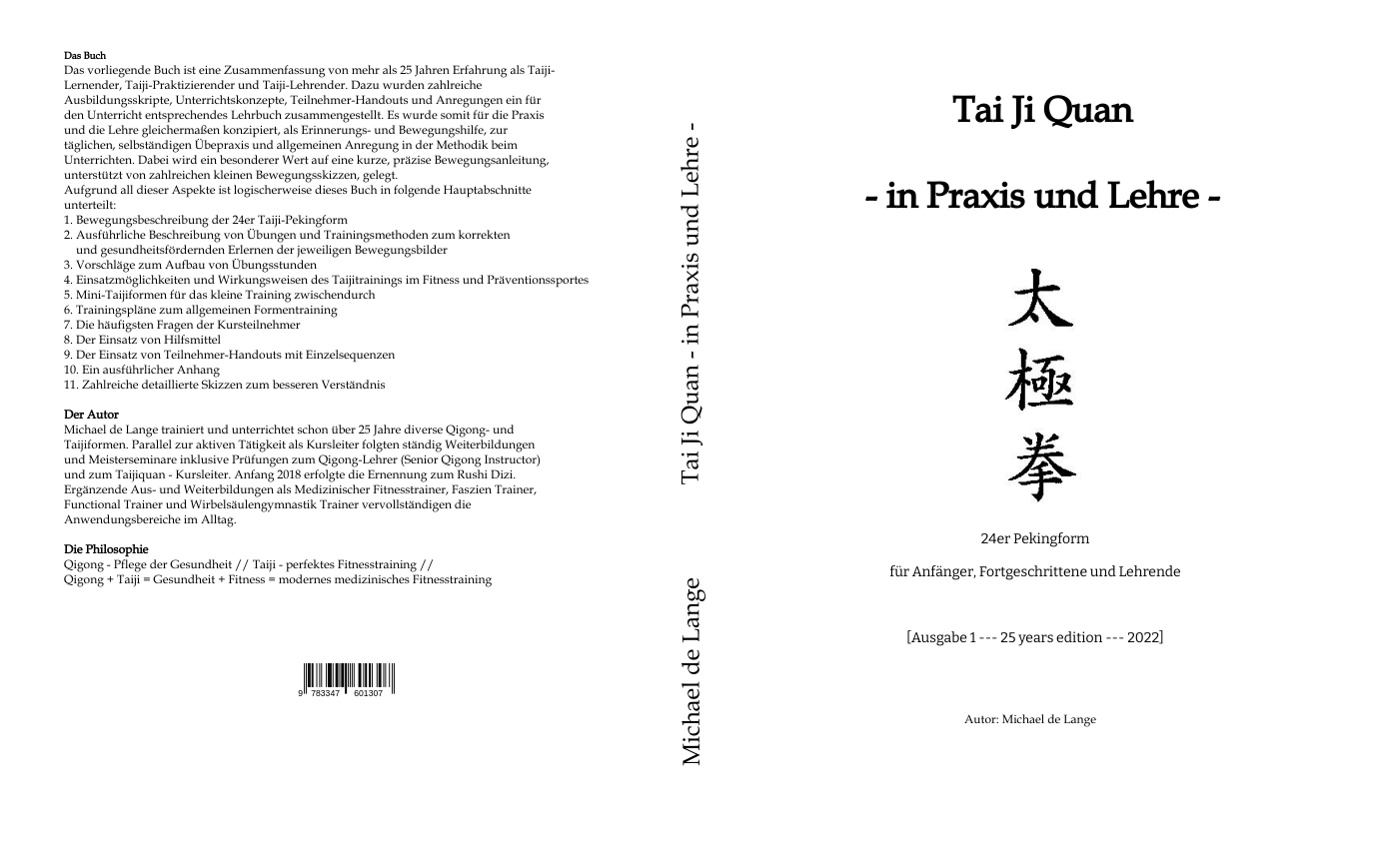 Gesamtes Coverbild Tai Ji Quan - in Praxis und Lehre -