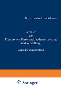 Vorderes Coverbild Jahrbuch der Preußischen Forst- und Jagdgesetzgebung und Verwaltung