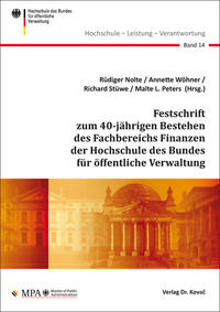 Vorderes Coverbild Festschrift zum 40-jährigen Bestehen des Fachbereichs Finanzen der Hochschule des Bundes für öffentliche Verwaltung
