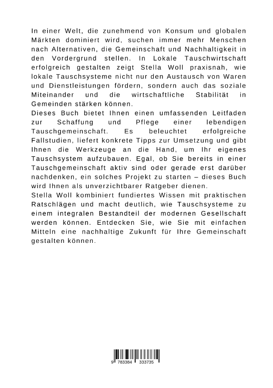 Rückseitencover Lokale Tauschwirtschaft erfolgreich gestalten