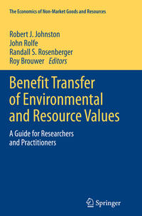 Vorderes Coverbild Benefit Transfer of Environmental and Resource Values