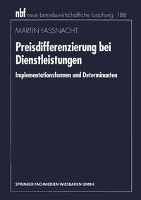 Vorderes Coverbild Preisdifferenzierung bei Dienstleistungen