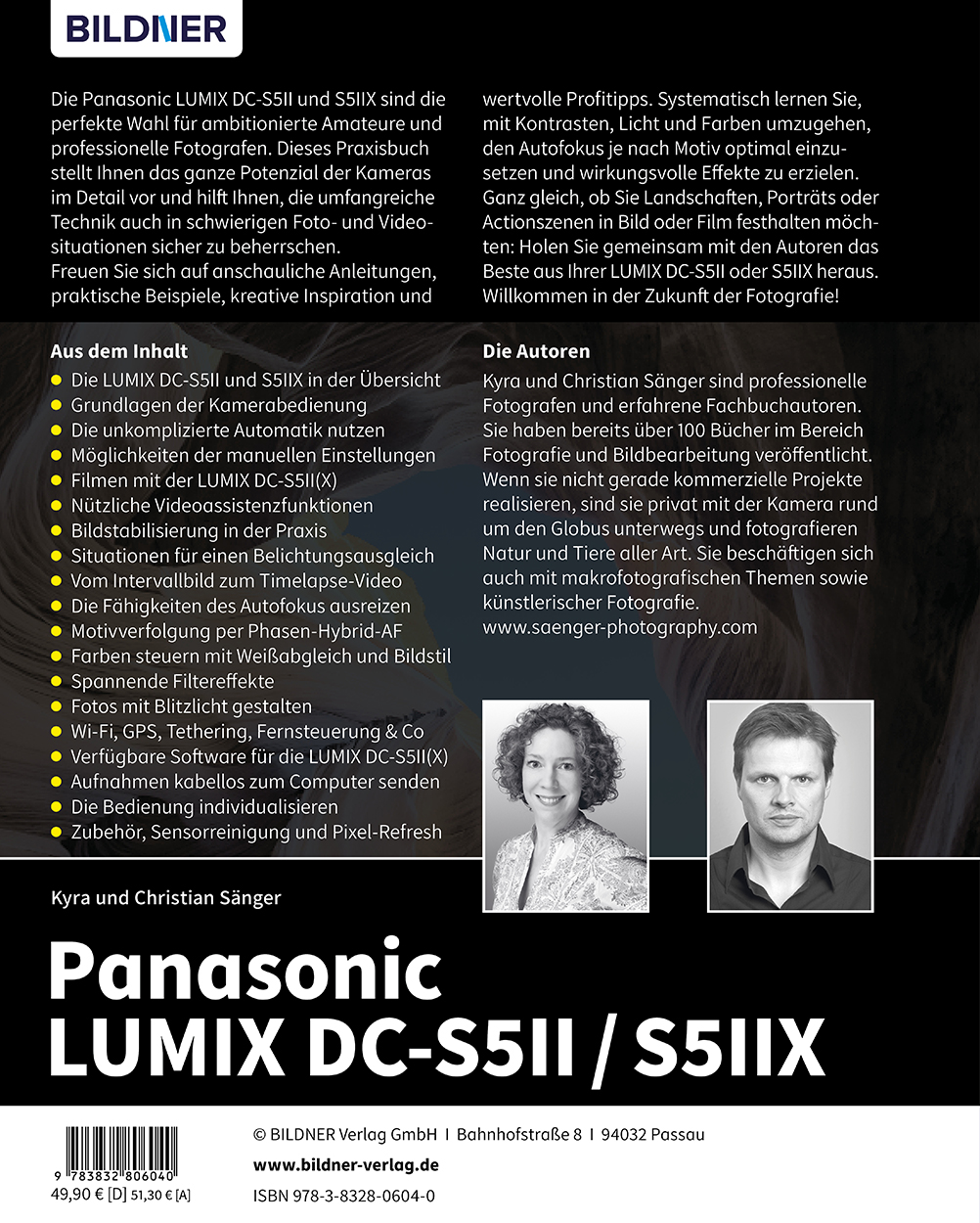 Rückseitencover Panasonic LUMIX DC-S5II / DC-S5II?X: Das umfangreiche Praxisbuch zu Ihrer Kamera