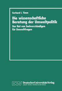 Vorderes Coverbild Die wissenschaftliche Beratung der Umweltpolitik