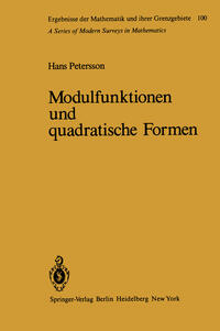 Vorderes Coverbild Modulfunktionen und quadratische Formen