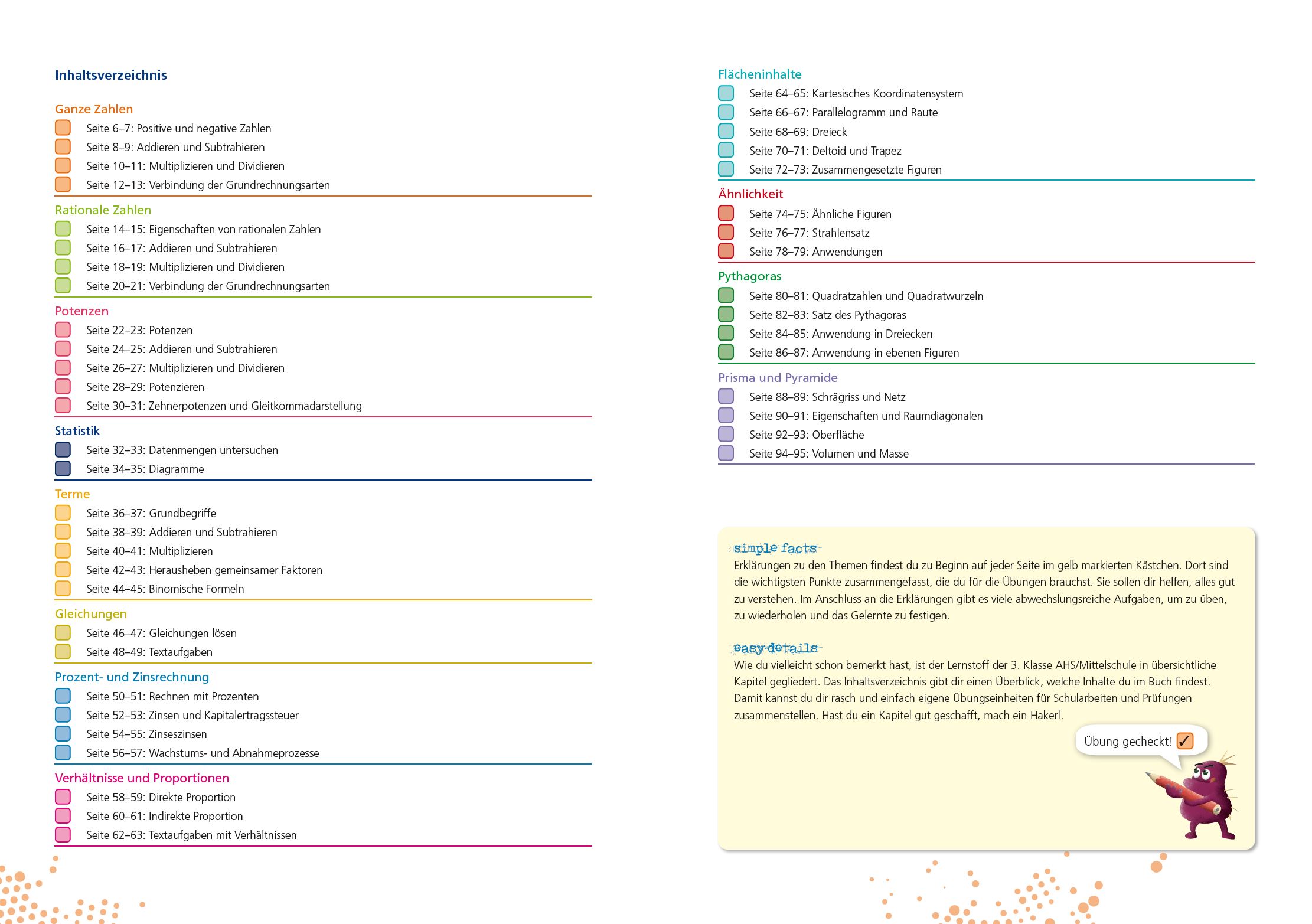 Beispielinhalt (Bild) simple und easy Mathematik 3