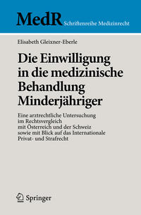 Vorderes Coverbild Die Einwilligung in die medizinische Behandlung Minderjähriger