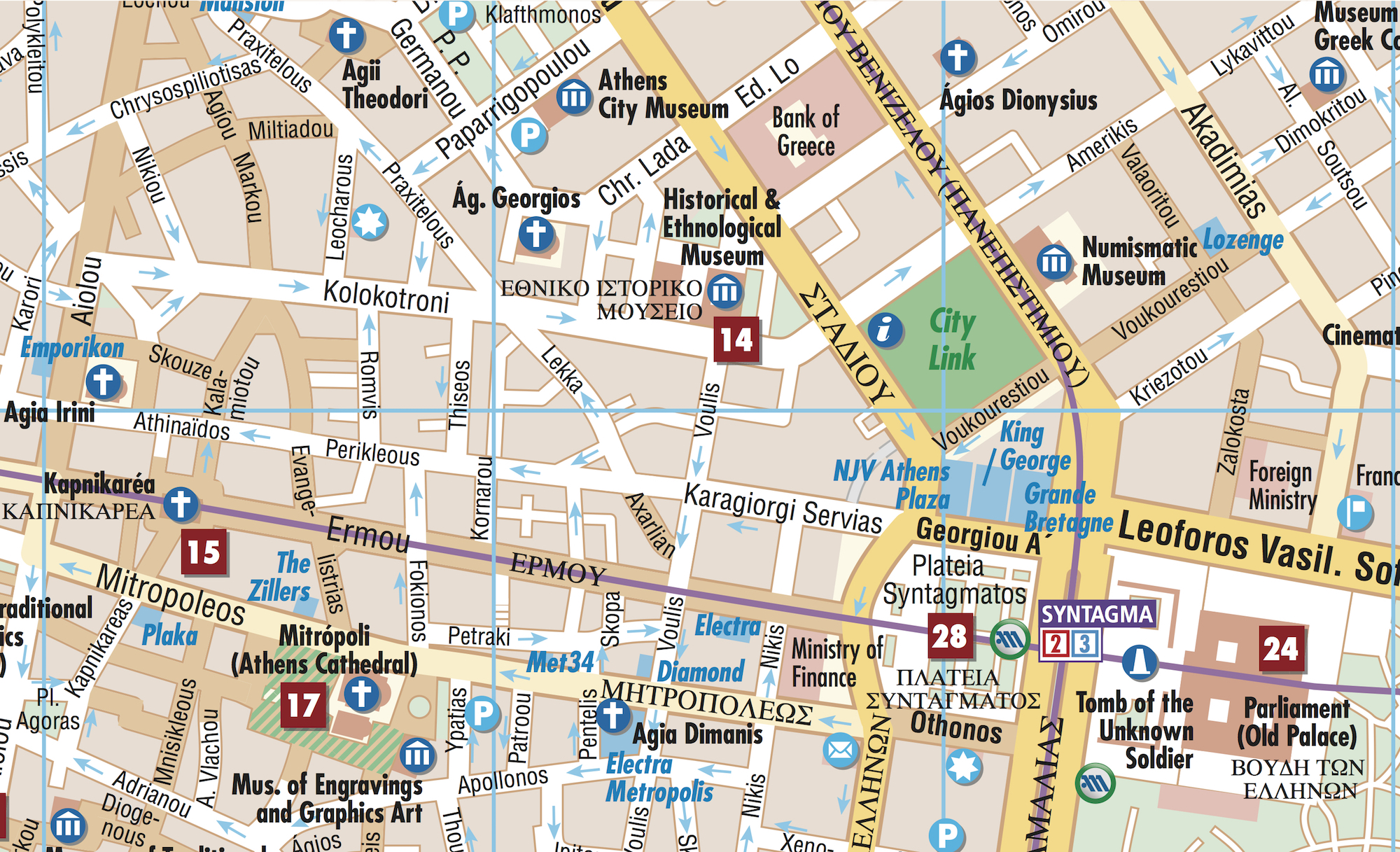 Beispielinhalt (Bild) Athens, Athen, Borch Map