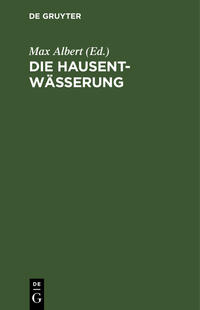 Vorderes Coverbild Die Hausentwässerung