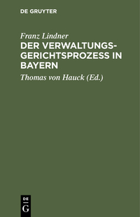 Vorderes Coverbild Der Verwaltungsgerichtsprozeß in Bayern