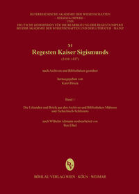 Vorderes Coverbild Regesta Imperii - XI: Regesten Kaiser Sigismunds (1410-1437)
