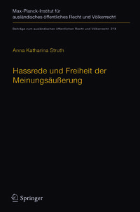 Vorderes Coverbild Hassrede und Freiheit der Meinungsäußerung