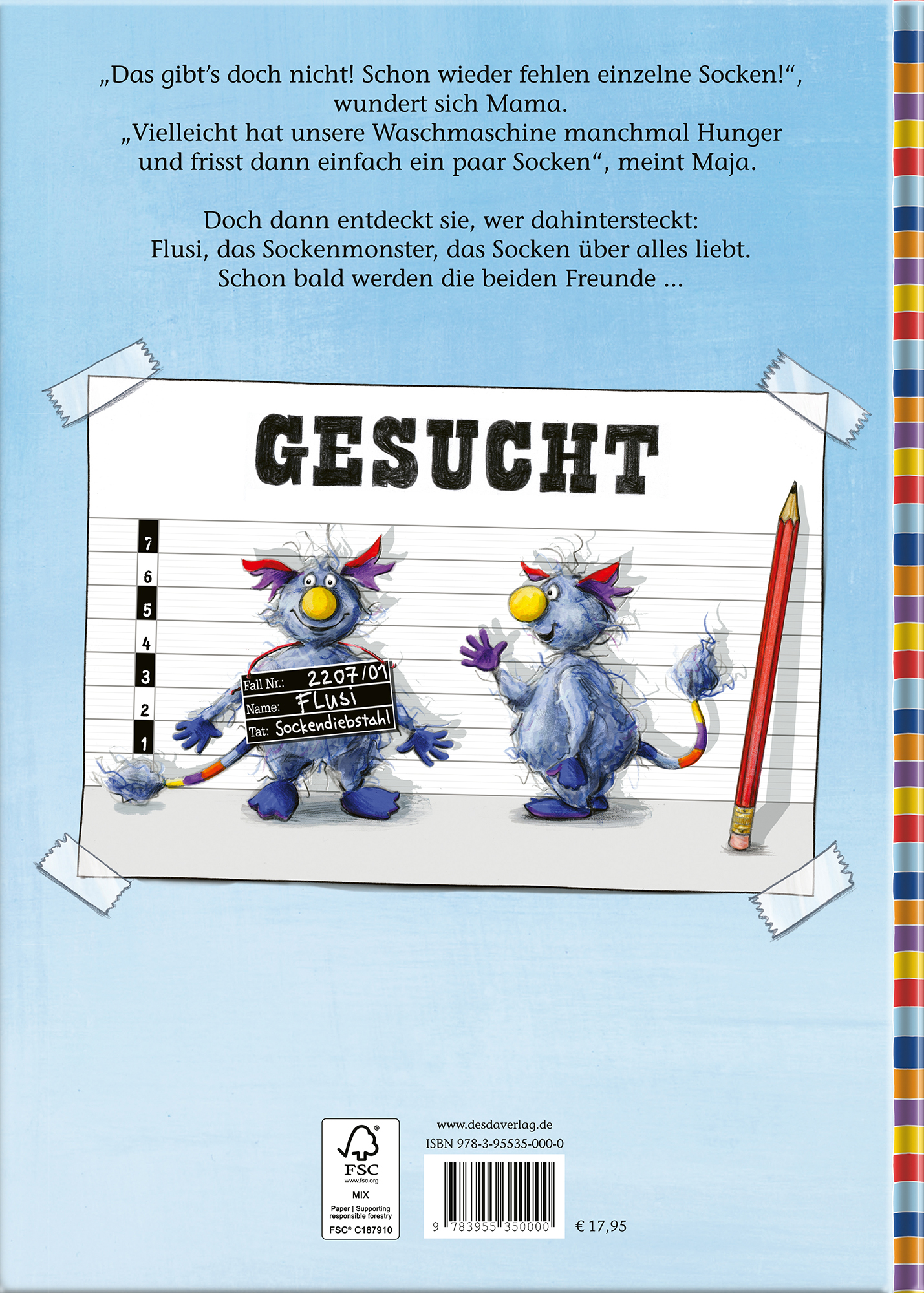 Rückseitencover Flusi das Sockenmonster