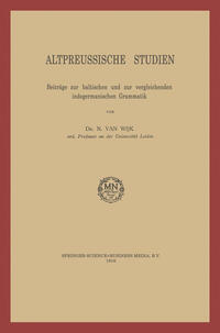 Vorderes Coverbild Altpreussische Studien