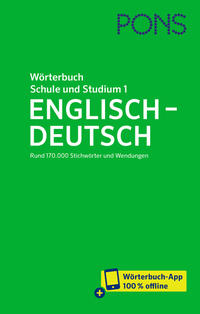 Vorderes Coverbild PONS Wörterbuch für Schule und Studium Englisch, Band 1 Englisch-Deutsch