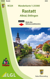 Vorderes Coverbild W224 Wanderkarte 1:25 000 Rastatt