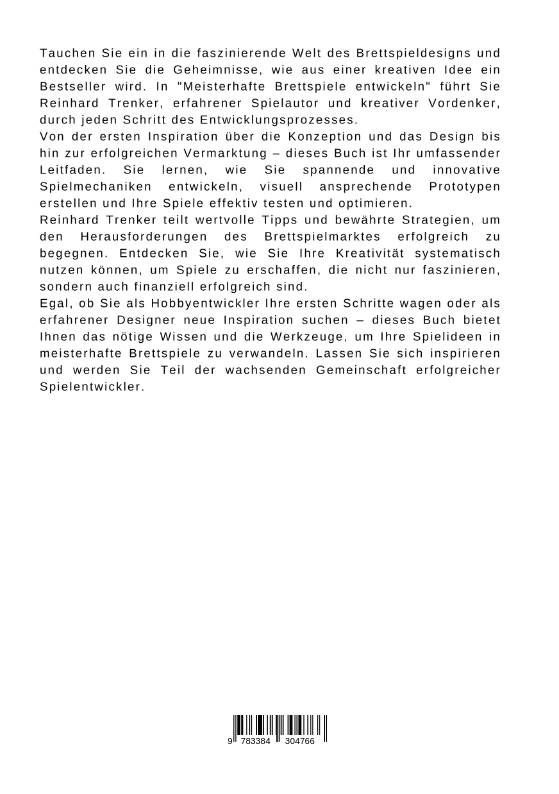 Rückseitencover Meisterhafte Brettspiele entwickeln