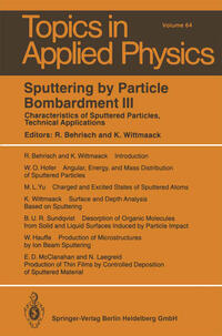 Vorderes Coverbild Sputtering by Particle Bombardment III