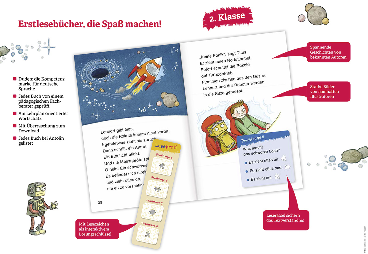 Beispielinhalt (Bild) Duden Leseprofi – Die Baumretter, 2. Klasse