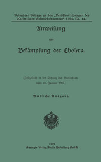 Vorderes Coverbild Anweisung zur Bekampfung der Cholera