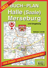 Vorderes Coverbild Buchstadtplan Halle (Saale) , Merseburg und Umgebung