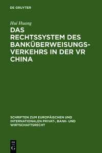 Vorderes Coverbild Das Rechtssystem des Banküberweisungsverkehrs in der VR China