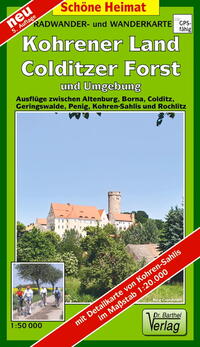 Vorderes Coverbild Radwander- und Wanderkarte Kohrener Land und Umgebung