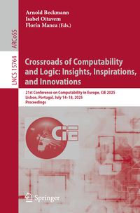 Vorderes Coverbild Crossroads of Computability and Logic: Insights, Inspirations, and Innovations