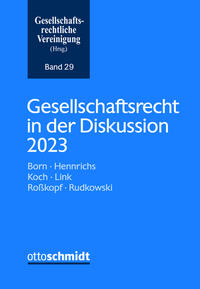 Vorderes Coverbild Gesellschaftsrecht in der Diskussion 2023