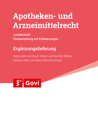 Vorderes Coverbild Apotheken- und Arzneimittelrecht - Landesrecht Mecklenburg-Vorpommern 96. Ergänzungslieferung