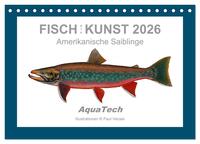 Vorderes Coverbild Fisch als Kunst 2026: Amerikanische Saiblinge (Tischkalender 2026 DIN A5 quer), CALVENDO Monatskalender