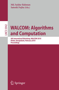 Vorderes Coverbild WALCOM: Algorithms and Computation