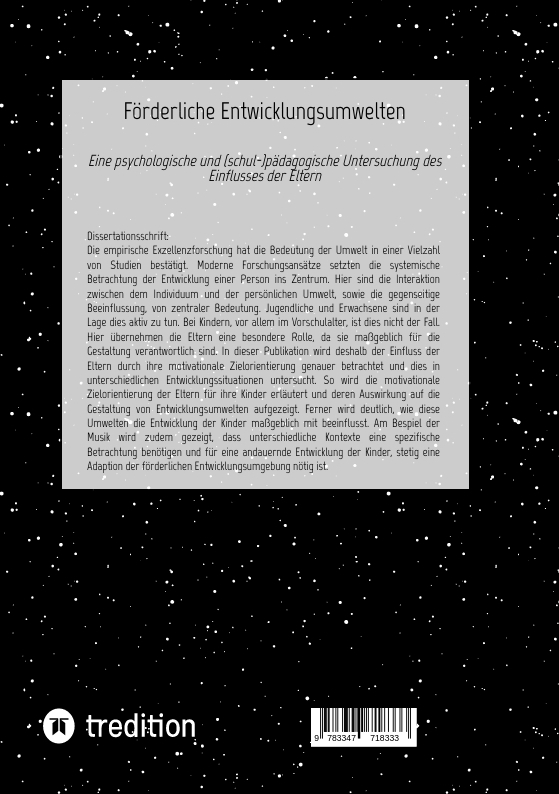 Rückseitencover Förderliche Entwicklungsumwelten