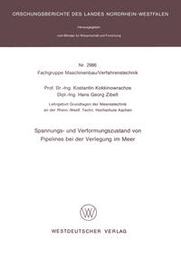 Vorderes Coverbild Spannungs- und Verformungszustand von Pipelines bei der Verlegung im Meer