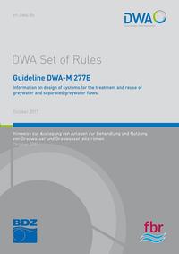Vorderes Coverbild Guideline DWA-M 277E Information on design of systems for the treatment and reuse of greywater and separated greywater flows