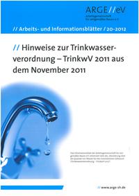 Vorderes Coverbild Hinweise zur Trinkwasserverordnung