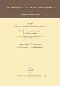 Vorderes Coverbild Messung von Schnittkräften und Momenten beim Tiefbohren
