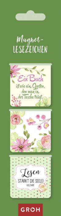 Vorderes Coverbild Magnetlesezeichen Ein Buch ist wie ein Garten, den man in der Tasche trägt.