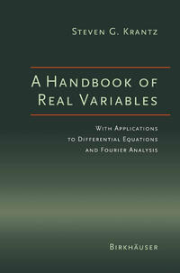 Vorderes Coverbild A Handbook of Real Variables