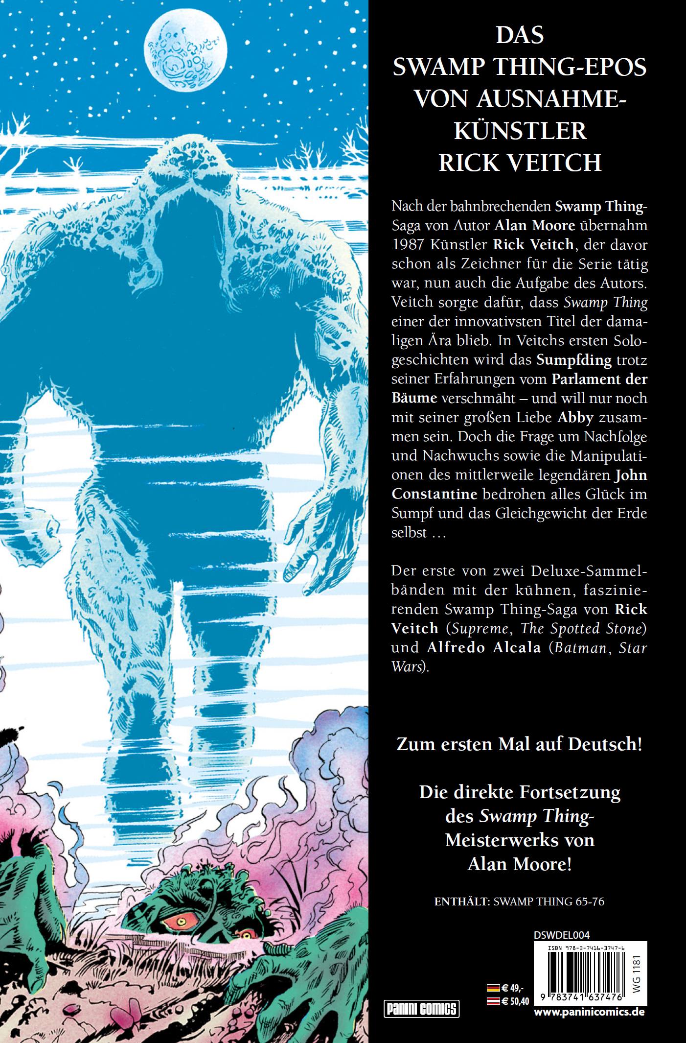 Rückseitencover Die Saga von Swamp Thing (Deluxe Edition)