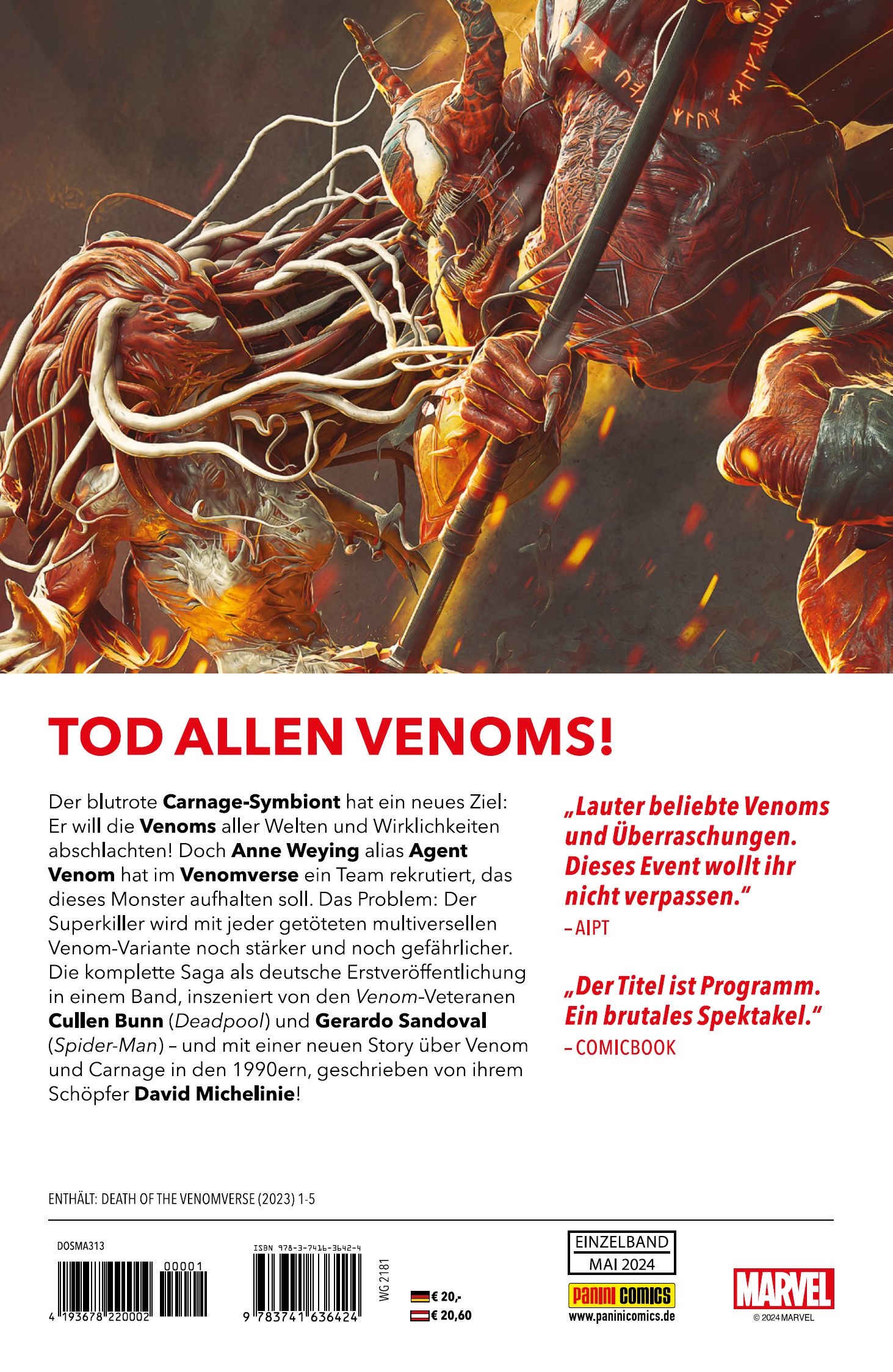 Rückseitencover Der Tod des Venomverse