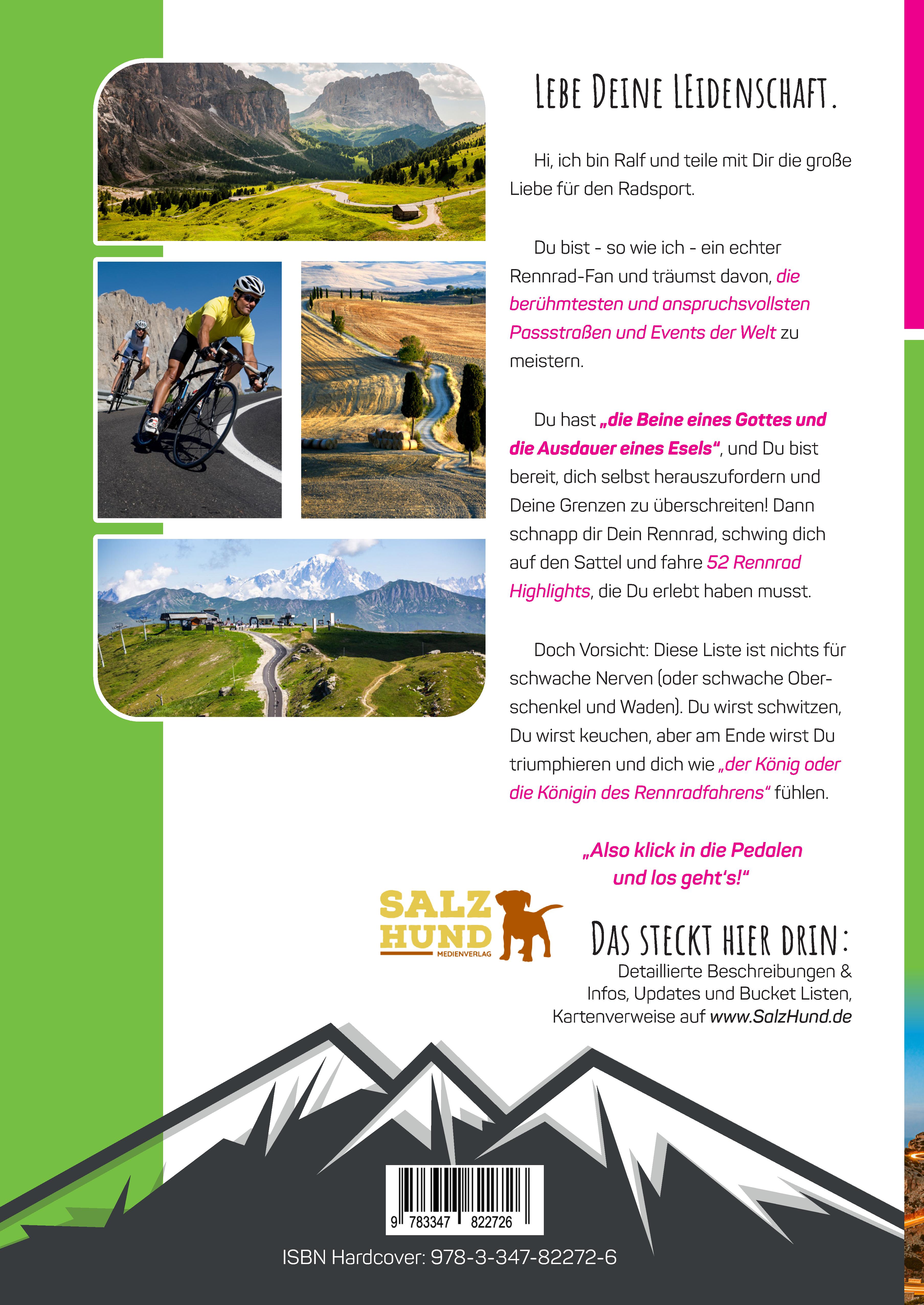 Rückseitencover Deine Rennradfahrer Bucket List