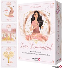 Vorderes Coverbild Love Lenormand - 40 Orakelkarten für deine Selbstliebe, Beziehung, weibliche Kraft