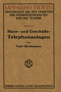 Vorderes Coverbild Haus- und Geschäfts-Telephonanlagen
